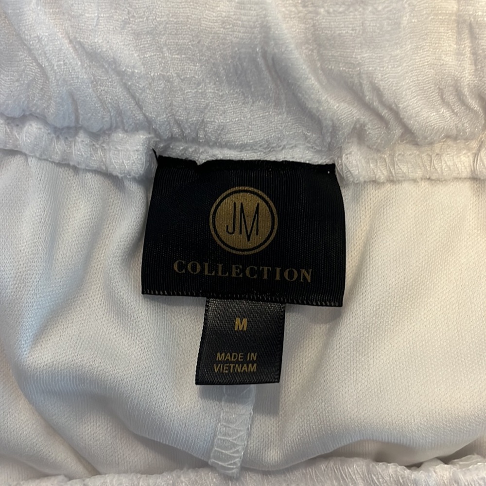 Jm Collection White Pull-On Style Lined-Flowy Pan… - image 8